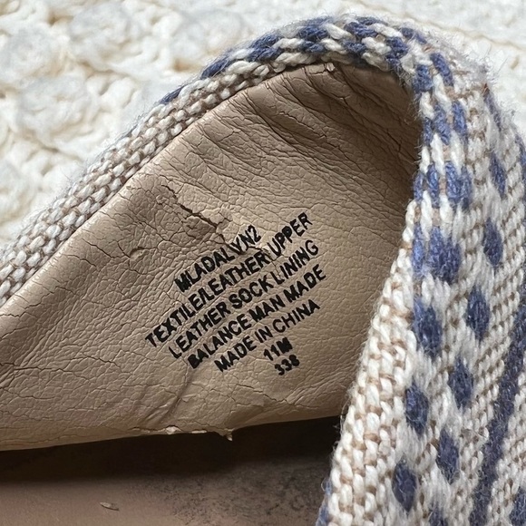 MARC FISHER Women’s Adalyn 2 Boho Printed Wedge Platform Sandal Cream Blue 11 - Picture 13 of 15